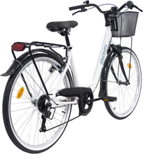 Carica l&#39;immagine nel visualizzatore di Gallery, Discovery City Bicicletta Donna, Con Campanello E Cestino Sul Davanti, Bianco (W
