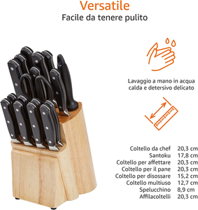 - Set Premium Di Coltelli Con Ceppo, 9 Pezzi