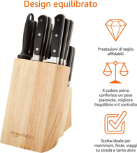 Carica l&#39;immagine nel visualizzatore di Gallery, - Set Premium Di Coltelli Con Ceppo, 9 Pezzi
