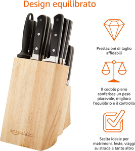 - Set Premium Di Coltelli Con Ceppo, 9 Pezzi