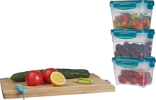 Carica l&#39;immagine nel visualizzatore di Gallery, - Set Di Contenitori a Chiusura Ermetica per Alimenti, 3 Pezzi Da 1,2 L
