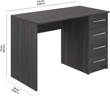 Carica l&#39;immagine nel visualizzatore di Gallery, , Scrivania Con 4 Cassetti in Stile Moderno, Modello Idro, 56 X 110 X 73 Cm, Col
