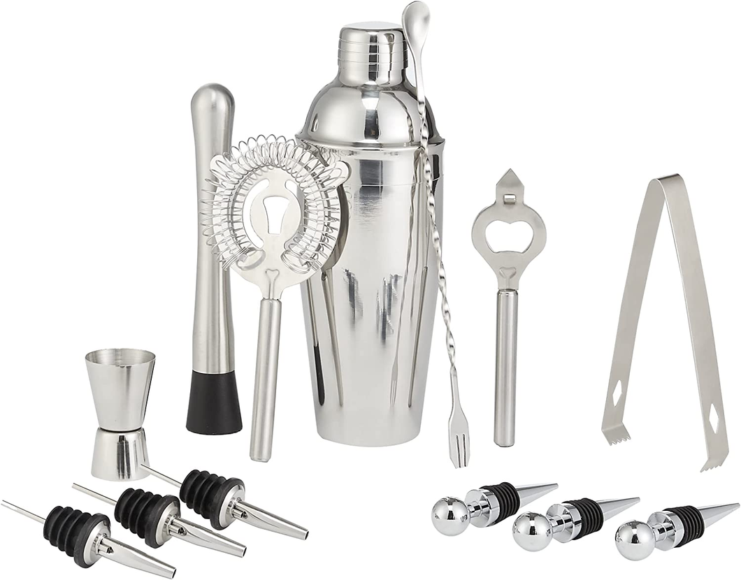 , Set Di 13 Strumenti Da Bar in Acciaio Inox, 24 Oz
