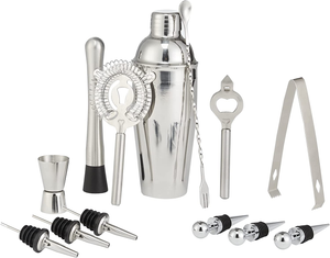 , Set Di 13 Strumenti Da Bar in Acciaio Inox, 24 Oz