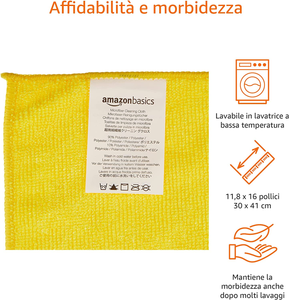 - Panni per La Pulizia in Microfibra, 30 X 41 Cm, Confezione Da 12