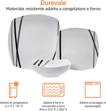 Carica l&#39;immagine nel visualizzatore di Gallery, - Servizio Di Piatti per 6 Persone, 18 Pezzi, Raggi Moderni
