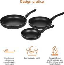 Carica l&#39;immagine nel visualizzatore di Gallery, - Set Di 3 Padelle Con Rivestimento Antiaderente, 20 Cm, 25 Cm E 30 Cm
