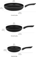 Carica l&#39;immagine nel visualizzatore di Gallery, - Set Di 3 Padelle Con Rivestimento Antiaderente, 20 Cm, 25 Cm E 30 Cm
