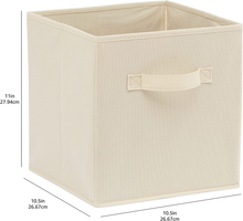 Carica l&#39;immagine nel visualizzatore di Gallery, , Cubo/Organizer Portaoggetti Pieghevole in Tessuto, Con Maniglia, 26,6 X 26,6 X
