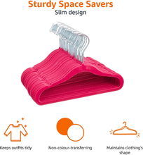 Carica l&#39;immagine nel visualizzatore di Gallery, Grucce in Velluto per Bambini, 30 Pezzi, Rosa
