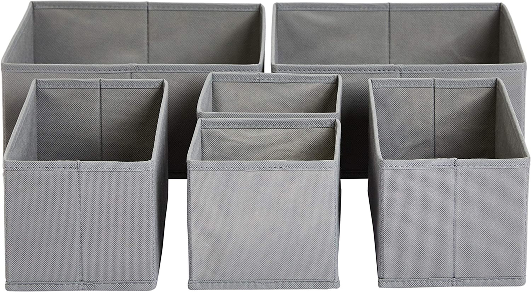 - Organizer in Tessuto per Cassetto, Set Di 6