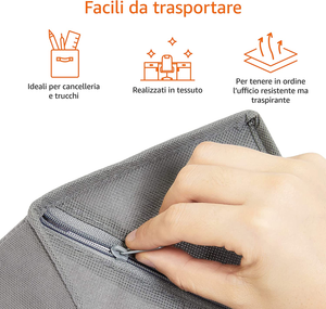 - Organizer in Tessuto per Cassetto, Set Di 6