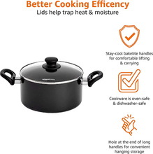 Carica l&#39;immagine nel visualizzatore di Gallery, 6 Pezzi Batteria Da Cucina Antiaderente a Induzione - Alluminio, Con Coperchi
