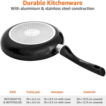 Carica l&#39;immagine nel visualizzatore di Gallery, 6 Pezzi Batteria Da Cucina Antiaderente a Induzione - Alluminio, Con Coperchi
