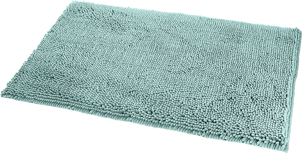 - Tappeto Da Bagno in Microfibra, a Pelo Lungo, Antiscivolo, 0,53 X 0,86 M, Verd