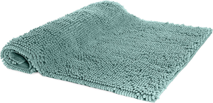- Tappeto Da Bagno in Microfibra, a Pelo Lungo, Antiscivolo, 0,53 X 0,86 M, Verd