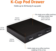 Carica l&#39;immagine nel visualizzatore di Gallery, Coffee Pod Storage Drawer for K-Cup Pods - 36 Pod Capacity
