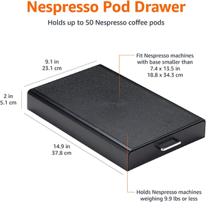 - Cassetto per Capsule per Nespresso, Capacità: 50 Capsule