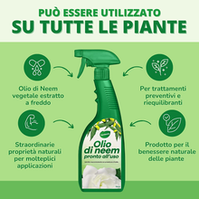 Carica l&#39;immagine nel visualizzatore di Gallery, Olio Di Neem Spray per Piante 750Ml Pronto Uso Azione Naturale Contro Varie Avve
