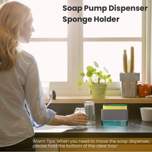 Carica l&#39;immagine nel visualizzatore di Gallery, Dispenser Sapone Liquido Manuale Con Spugna per Piatti Dispenser Detersivo Piatt
