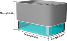 Carica l&#39;immagine nel visualizzatore di Gallery, Dispenser Sapone Liquido Manuale Con Spugna per Piatti Dispenser Detersivo Piatt
