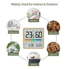 Carica l&#39;immagine nel visualizzatore di Gallery, Igrometro Termometro per Interni - Indicatore Digitale Con Sensore Di Monitoragg

