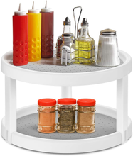 Carica l&#39;immagine nel visualizzatore di Gallery, Organizer Cucina a 2 Livelli, Portaspezie Girevole in Plastica Priva Di BPA, Por
