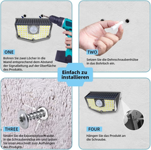 Carica l&#39;immagine nel visualizzatore di Gallery, Faretti Solari a Led Da Esterno IP67 Con Sensore Di Movimento Lampade Solari a L
