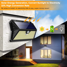 Carica l&#39;immagine nel visualizzatore di Gallery, Luce Solare LED Esterno, 2200Mah Faretto LED Da Esterno Con Sensore Di Movimento
