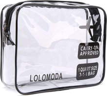 Carica l&#39;immagine nel visualizzatore di Gallery, Beauty Case Trasparente, 2 Sacchetti Trasparenti per Aeroplano, Beauty Case per

