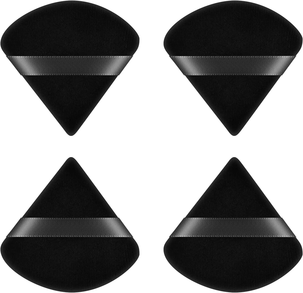 Piumini Da Cipria, 4 Pezzi Soffio Di Cipria Triangolo Del Viso, Riutilizzabile S