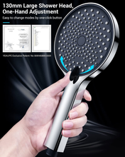 Carica l&#39;immagine nel visualizzatore di Gallery, Soffione Doccia Anticalcare - Soffione Doccia Grande (130 Mm Di Diametro) Con 3
