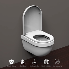 Carica l&#39;immagine nel visualizzatore di Gallery, M41001 Sedile WC, Copriwater Universali D Forma,Tavoletta WC Chiusura Ammortizza

