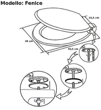 Carica l&#39;immagine nel visualizzatore di Gallery, SEDILE COPRIWATER TAVOLETTA BIANCO UNIVERSALE per BAGNO COPRI WC in LEGNO
