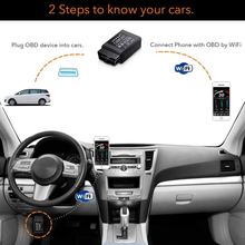 Carica l&#39;immagine nel visualizzatore di Gallery, OBD2 Wireless OBD Auto Code Lettore Scansione Strumento -Collegare via Wifi Con
