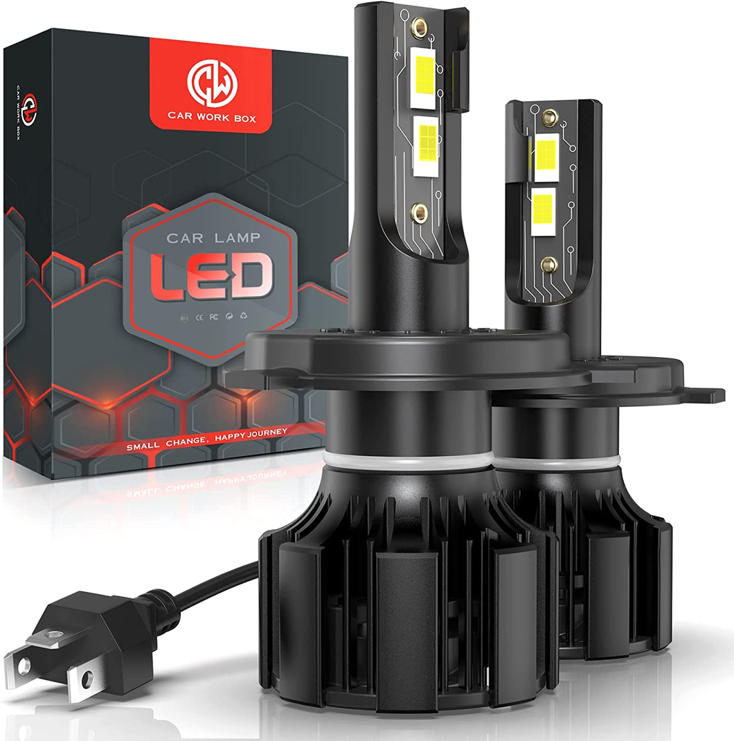 H4 LED 15000LM Lampadine per Fari Auto, 80W 12V, 6500K Bianco Freddo