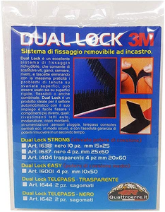 - 1644 - Dual Lock Telepass 3M Sistema Di Fissaggio Removibile a Incastro, Trasp