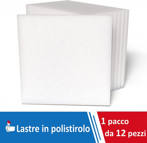 - Pannelli Polistirolo Isolanti 10 Kg/Mq, 12 Pezzi, 100X100X5 Cm, Pannelli Isola