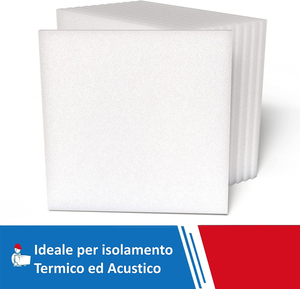 - Pannelli Polistirolo Isolanti 10 Kg/Mq, 12 Pezzi, 100X100X5 Cm, Pannelli Isola