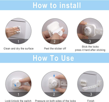 Carica l&#39;immagine nel visualizzatore di Gallery, Bambino Chiusure Di Sicurezza (Aggiornato), 6 Pezzi Serrature Di Sicurezza per B
