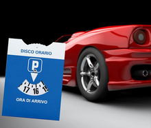 Carica l&#39;immagine nel visualizzatore di Gallery, Disco ORARIO Maxi Con Bustina Trasparente Protettiva in PVC Cm 11X14 (1 Disco Or
