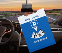 Carica l&#39;immagine nel visualizzatore di Gallery, Disco ORARIO Maxi Con Bustina Trasparente Protettiva in PVC Cm 11X14 (1 Disco Or
