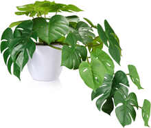 Carica l&#39;immagine nel visualizzatore di Gallery, Pflanze Kunstleder Sternschnuppe 50Cm Monstera Deliciosa Fälschung Von Innen
