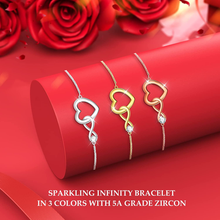 Carica l&#39;immagine nel visualizzatore di Gallery, Cadeau Femme, Femme Bracelet Argent 925 Avec Infini Cœur R
