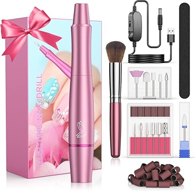 Fraiseuse pour Ongles Professionnel Electrique, Lot 12 IN 1 Lime Manucure