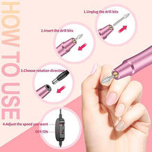 Carica l&#39;immagine nel visualizzatore di Gallery, Fraiseuse pour Ongles Professionnel Electrique, Lot 12 IN 1 Lime Manucure
