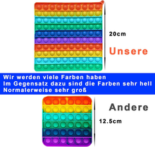 Carica l&#39;immagine nel visualizzatore di Gallery, Pop It 10X10 Mit Die Anzahl, L’Rainbow Popits Spiel, Poppit Spielzeug für Ridurr
