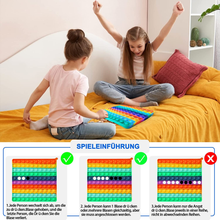 Carica l&#39;immagine nel visualizzatore di Gallery, Pop It 10X10 Mit Die Anzahl, L’Rainbow Popits Spiel, Poppit Spielzeug für Ridurr
