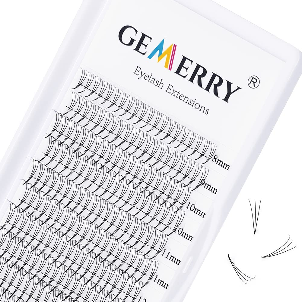 0.07Mm Extension Cils 3D Cils, Courbe D 8-14 MM Mélanger Russian Touffes
