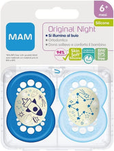 Carica l&#39;immagine nel visualizzatore di Gallery, Original Nuit Sucette Brillant IN Lot De 2, Silicone, avec Housse Porte Ciu
